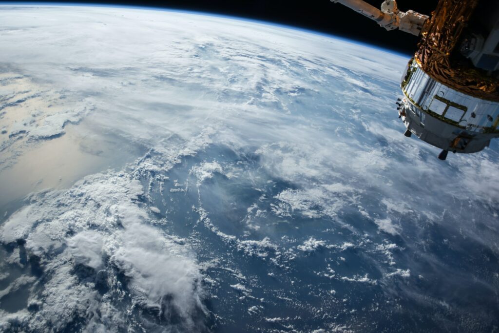 An awe-inspiring view of the earth from the space station.